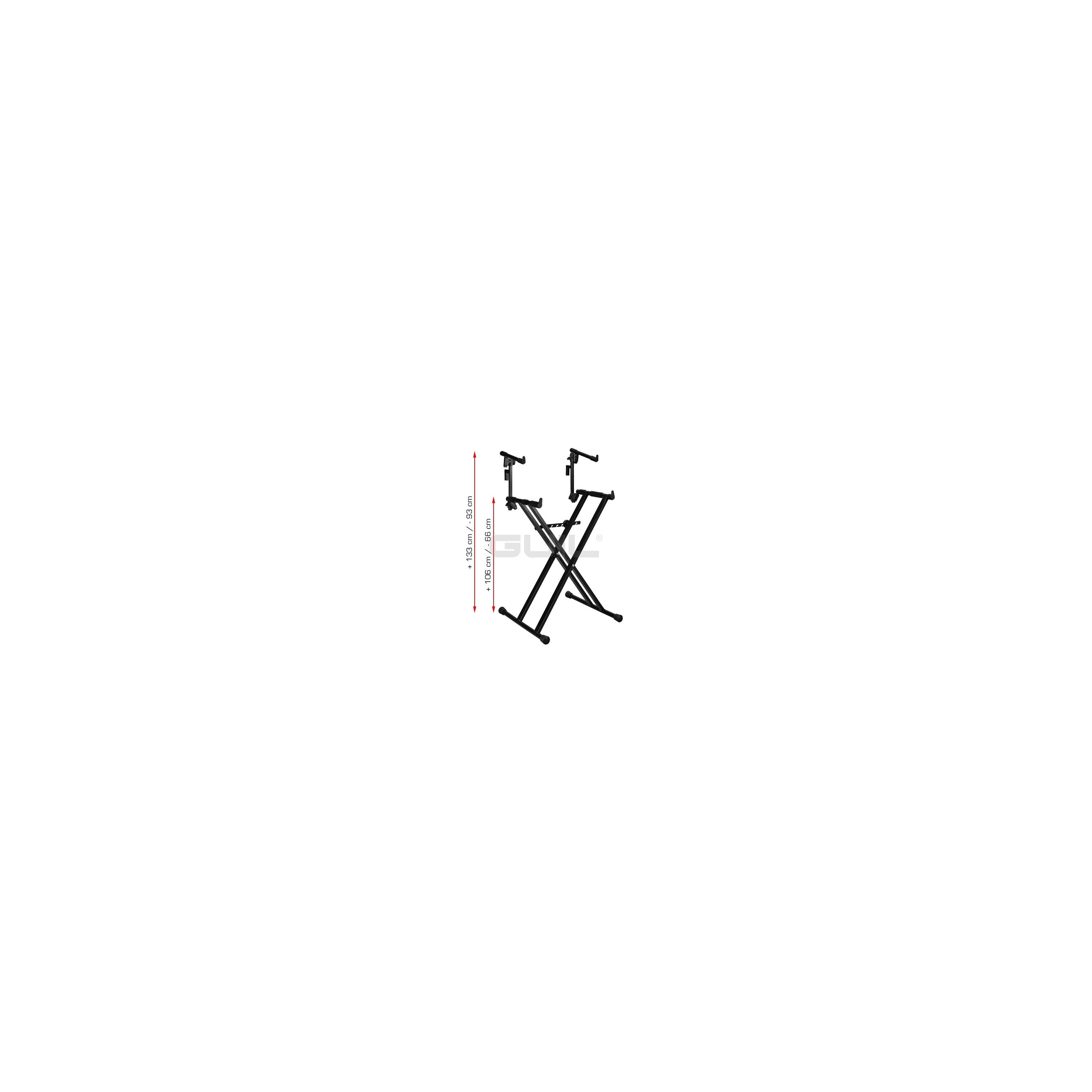 SOPORTE PARA TECLADO REFORZADO BASE DOBLE X (REGULABLE)
