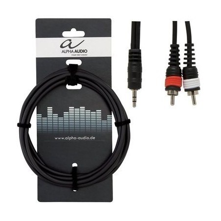 CABLE ALPHA AUDIO BASIC LINE Y MINIJ ESTEREO /RCA 190165 3.5M