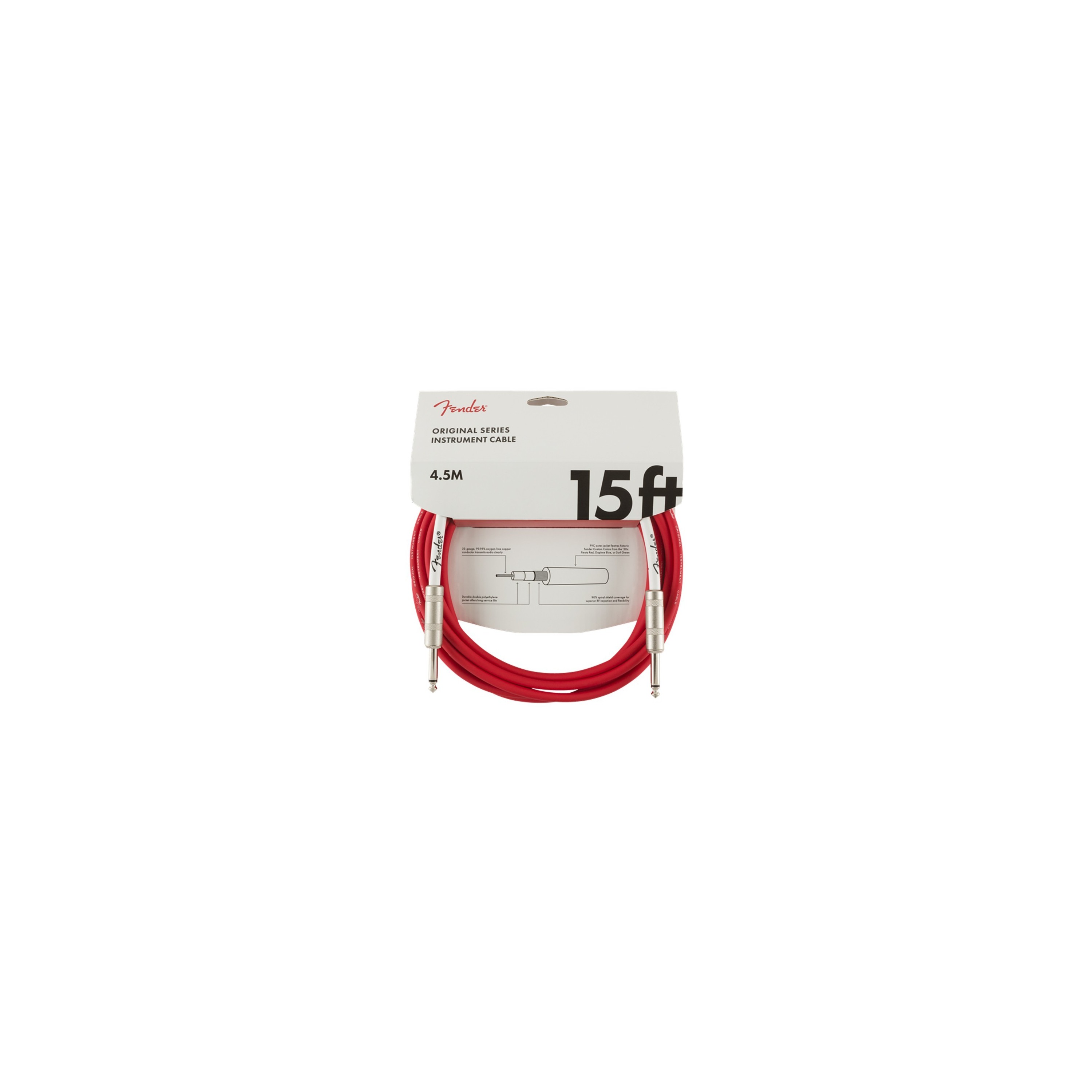 CABLE FENDER ORIGINAL INSTRUMENTO 15' ROJO