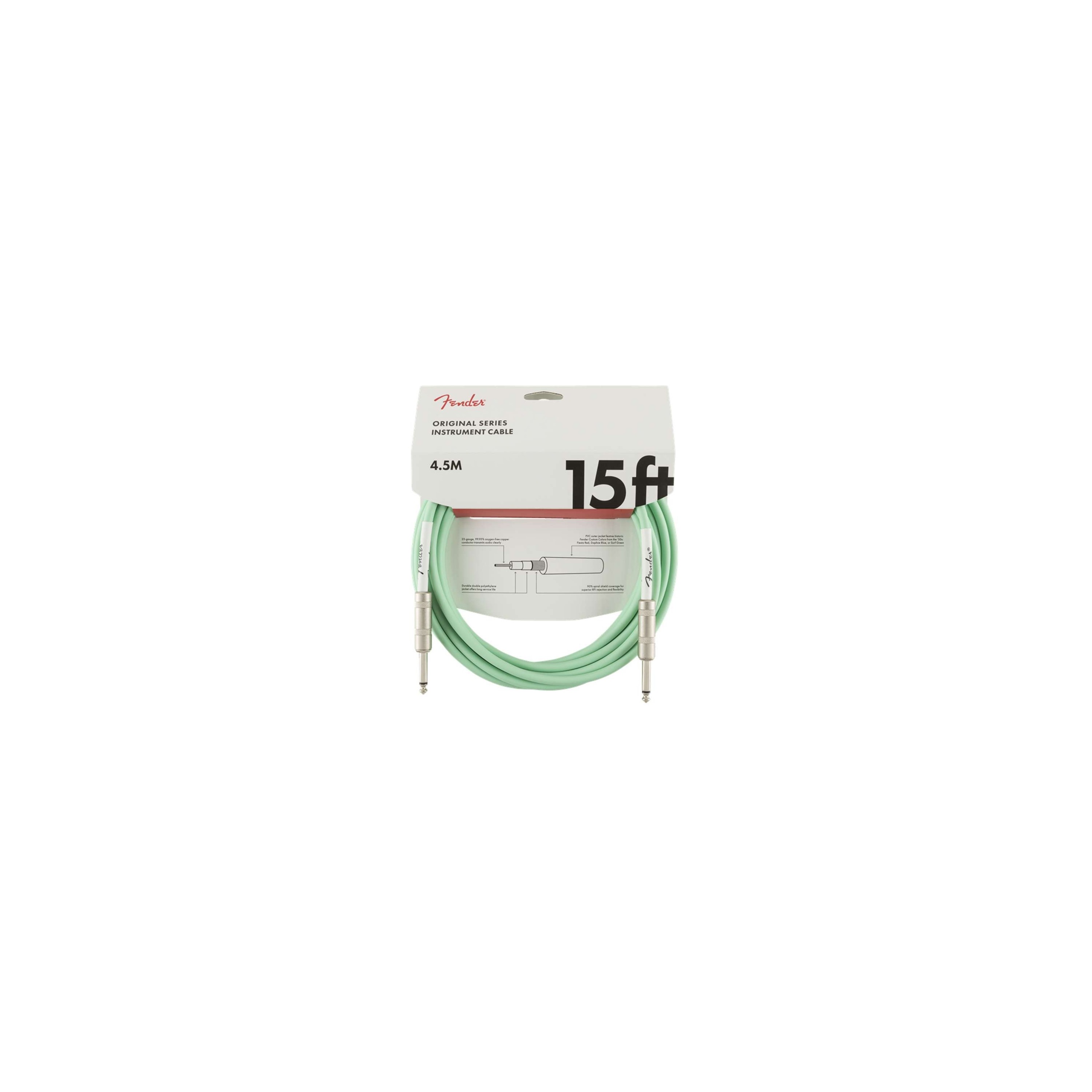 CABLE FENDER ORIGINAL INSTRUMENTO 15' VERDE