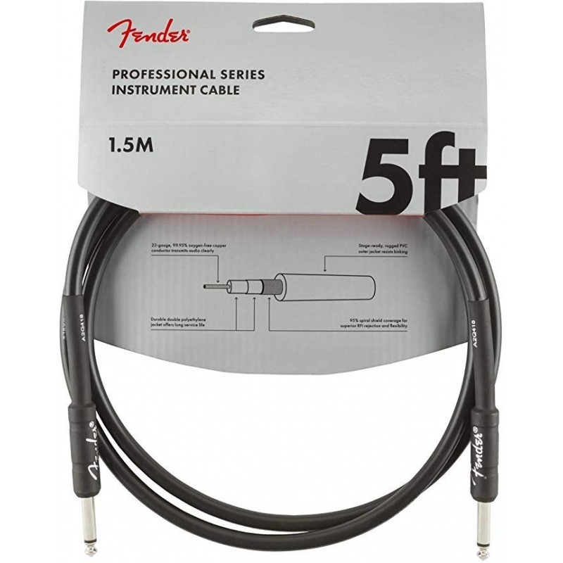 CABLE FENDER PRO 5' NEGRO