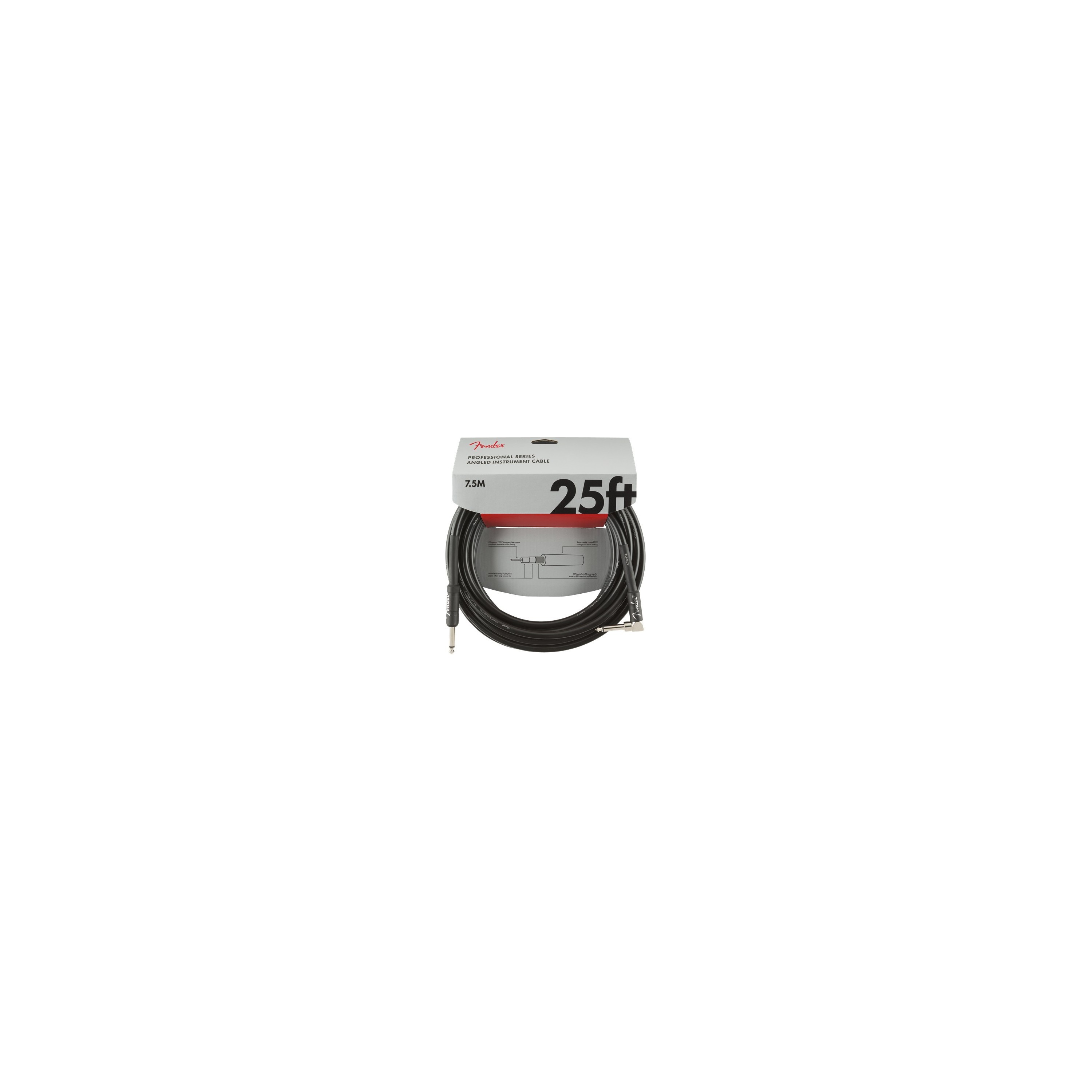 CABLE FENDER PRO 25' NEGRO CODAL