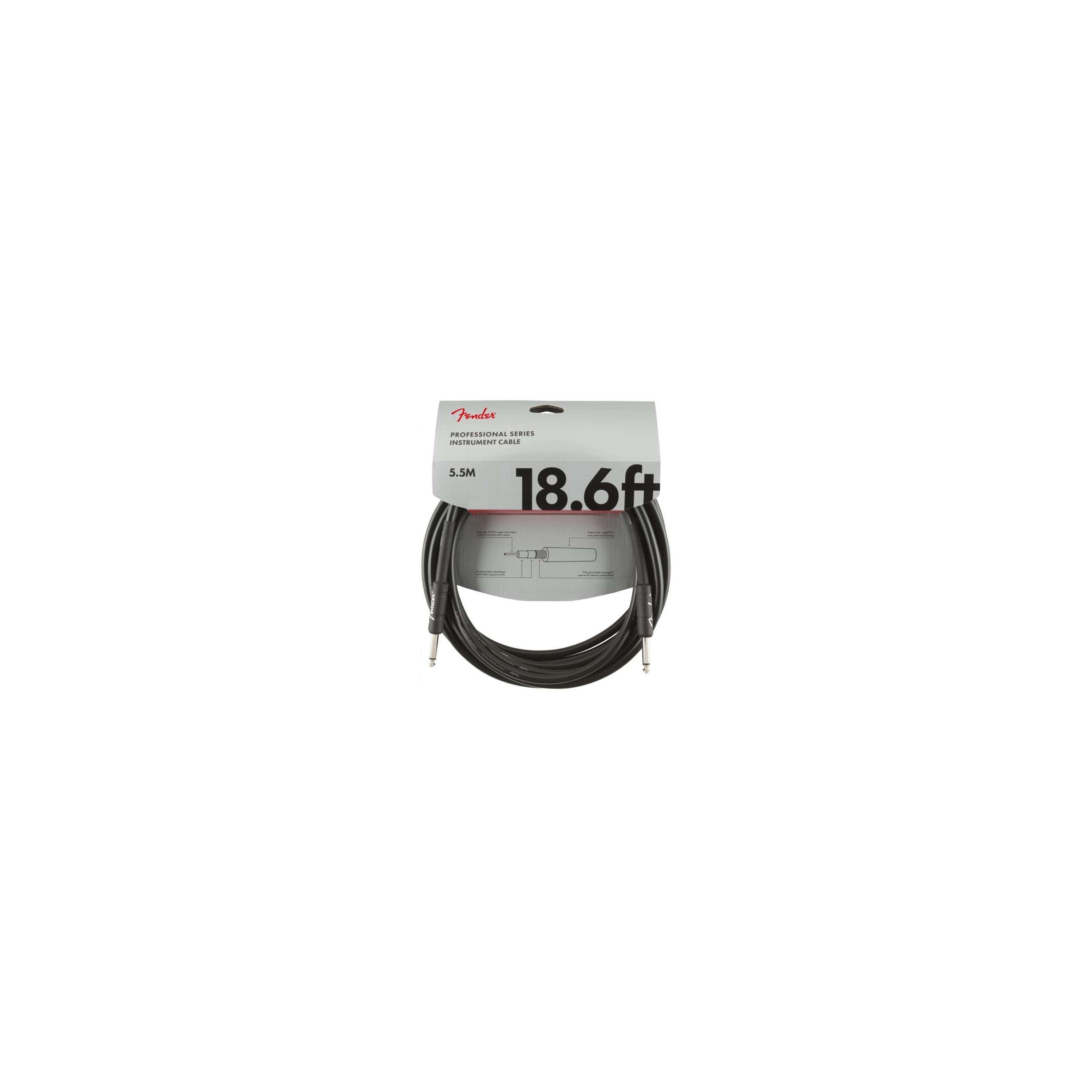 CABLE FENDER ORIGINAL INSTRUMENTO 18.6' NEGRO