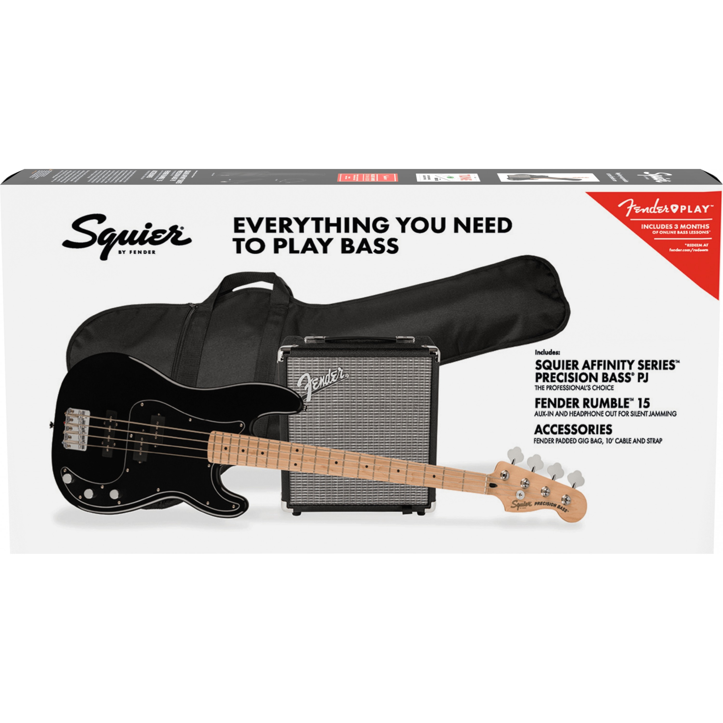 PACK BAJO SQUIER FENDER PJ R15V3 BLK