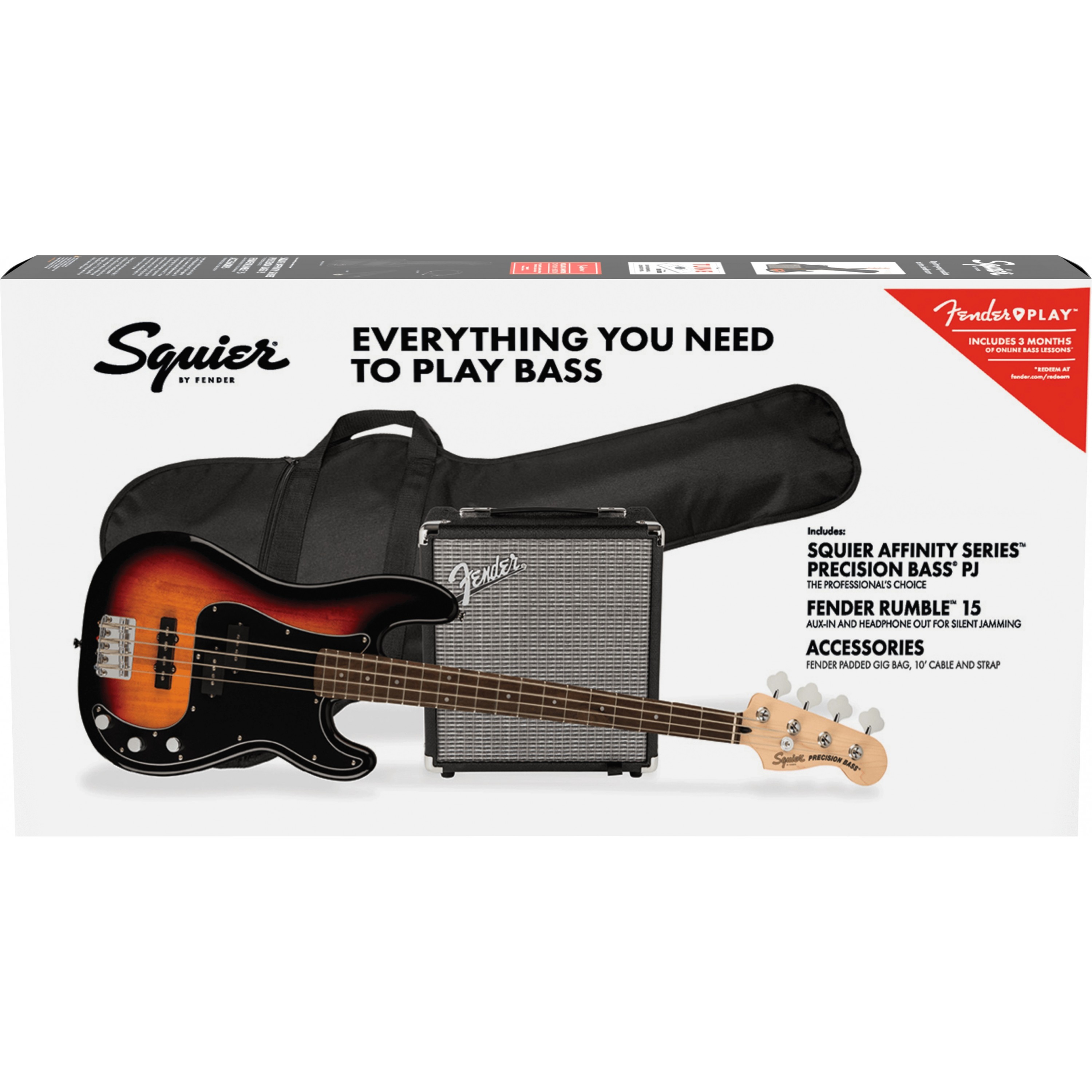 PACK BAJO SQUIER FENDER PJ R15 3TS