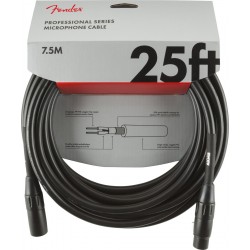 PROFESSIONAL SERIES MICROPHONE CABLE 25', Black  7.5M