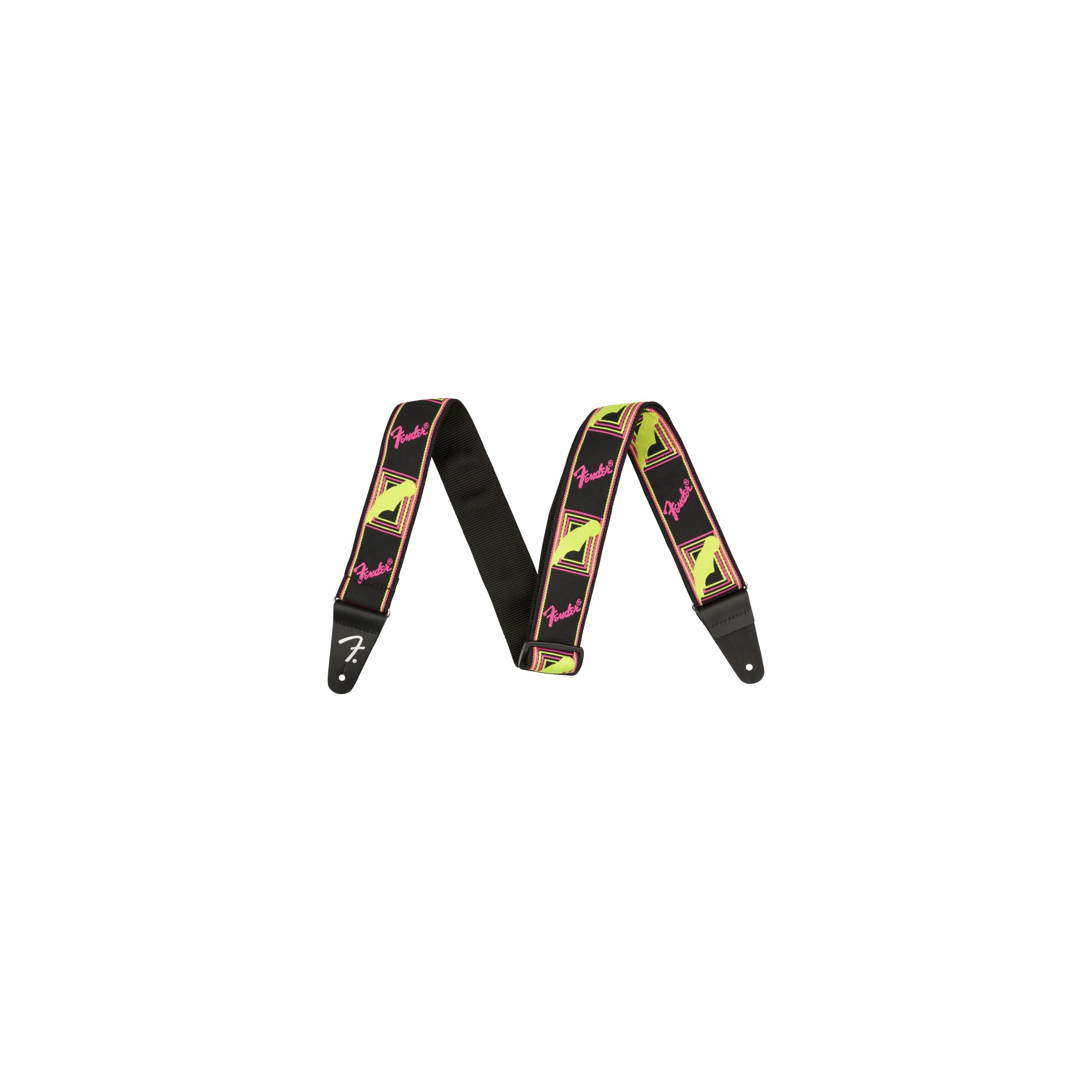 CORREA GUITARRA NEON MONOGRAM STRAP YLW/PINK