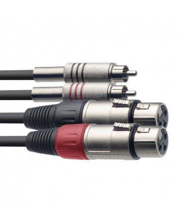 TWIN CABLE Stagg XLR/RCA...