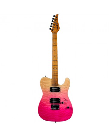 Guitarra Eléctrica Jet JT450-QTPK Rosa Transparente