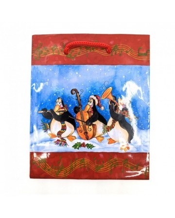 Bolsa pequeña pingüinos Navidad