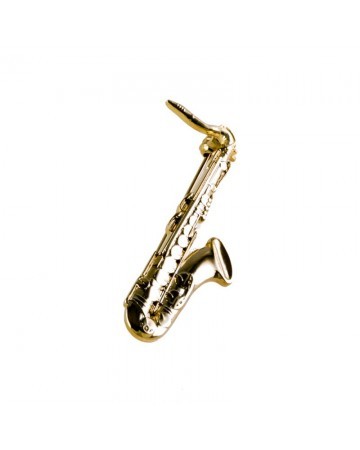 Broche saxo dorado