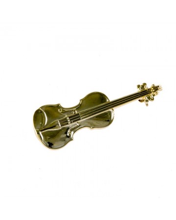 Broche violín/viola dorado