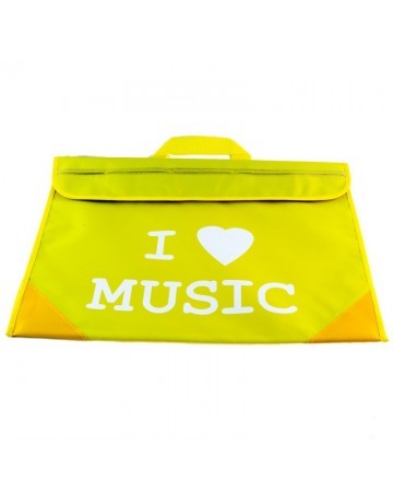 Cartera amarilla "I love music"