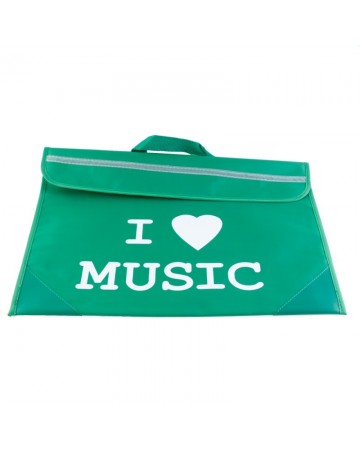 Cartera verde "I love music"