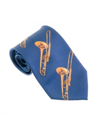 Corbata azul trombón