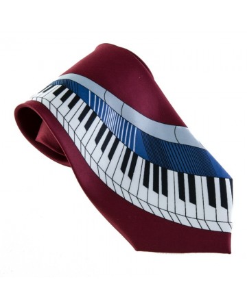 Corbata burdeos teclado piano