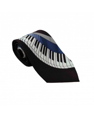 Corbata negra teclado piano