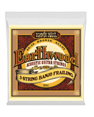 CUERDAS ERNIE BALL EARTHWOOD 5 STRINGS BANJO 80/20 BRONZE CEB 2061