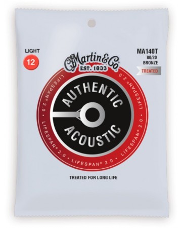 MARTIN 140T MARTIN AUTHENTIC LIFESPAN®2.0 BRONZE 80/20 LIGHT 12-54 JUEGO CUERDAS ACUSTICA