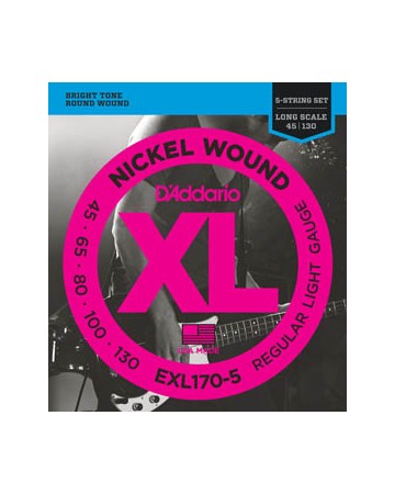 DADDARIO EXL170-5 045-130 JUEGO CUERDAS BAJO