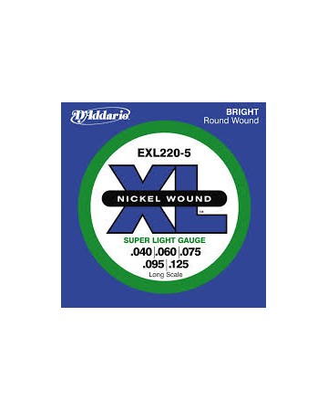 D´ADDARIO EXL2205 040 125 JUEGO CUERDAS BAJO