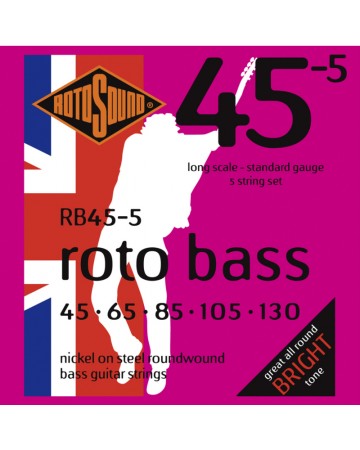 ROTOSOUND RB45-5 45-130 JUEGO DE 5 CUERDAS PARA BAJO