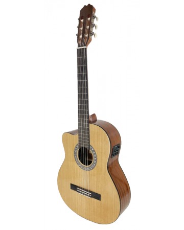 ADMIRA ALBA 4/4 ELECTRIFICADA CON CUTAWAY ZURDA SERIE INICIACIÓN GUITARRA CLÁSICA