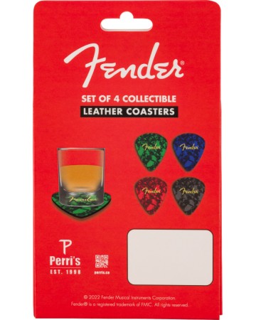 FENDER PACK POSAVASOS CON LOGOTIPO EN FORMA DE PÚA 4U