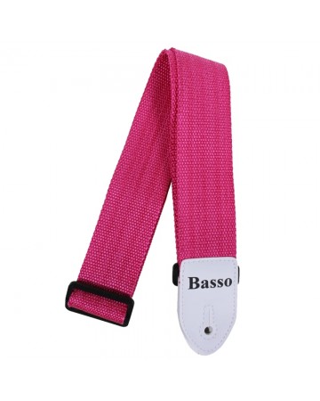 BASSO NYLON CORREA PARA GUITARRA Y BAJO 5CM ROSA