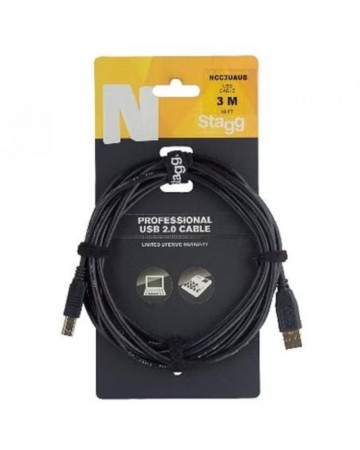 STAGG NCC3UAUB CABLE USB USB-A A USB-B 3 M