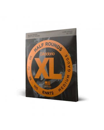 D'ADDARIO HALF ROUNDS ENR72 JUEGO DE CUERDAS PARA BAJO CALIBRE MEDIO  50-105 ESCALA LARGA
