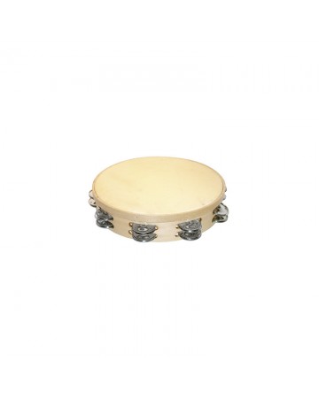 SAMBA PANDERETA Ø25 CM CON SONAJA DOBLE DE ACERO INOXIDABLE