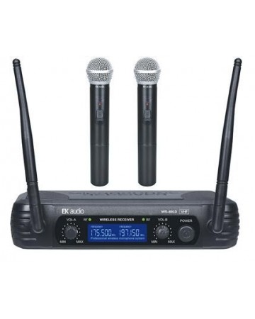DOS MICRÓFONOS INALÁMBRICOS DE MANO EK VHF