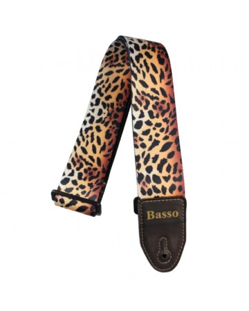 CORREA BASSO PARA GUITARRA Y BAJO SERIE SALVAJE LEOPARDO