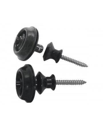 DUNLOP STRAPLOK FLUSH MOUNT BOTÓN CORREA  (PAR) - NEGRO