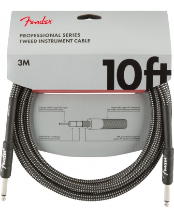 Fender Gray Tweed Cables de instrumento Pro, 10',