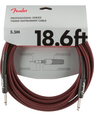 Fender Red Tweed Cables de instrumento Pro, 18,6',