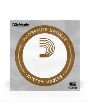 D'Addario PB017 Phosphor Bronze Wound Acoustic Guitar Single String, .017