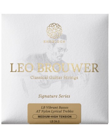 LEO Brouwer DOUBLE Silver AT Nylon Full Set Medium-High Tension 34.0