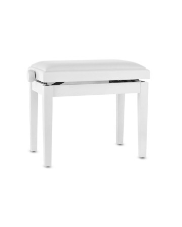 GEWA GEWA Banqueta de Piano Deluxe Vinyl Blanco Mate Asiento