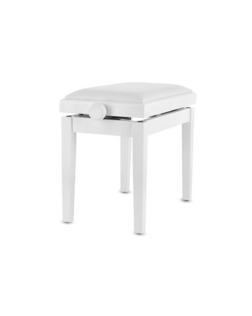 GEWA GEWA Banqueta de Piano Deluxe Vinyl Blanco Mate Asiento